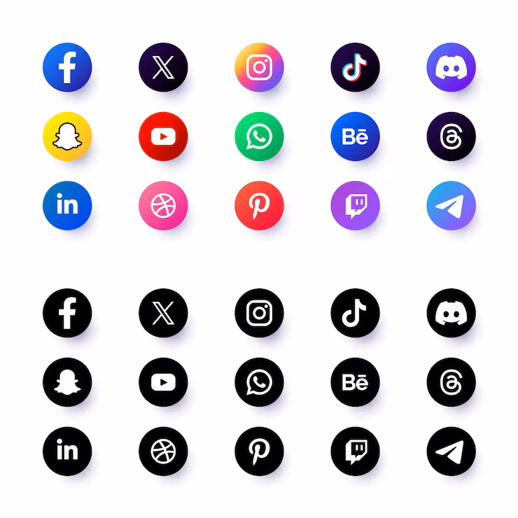social media logos